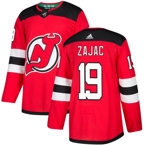 Adidas Devils #19 Travis Zajac Red Home Authentic Stitched NHL Jersey